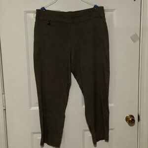 Black & Tan Herringbone Women's Capris